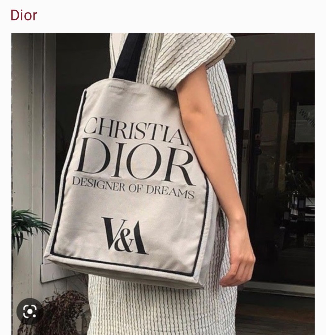 Christian dior top v&a tote bag