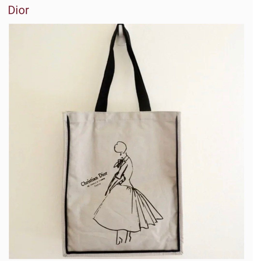 Christian dior canvas tote online