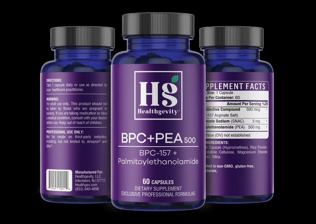 BPC-157 + PEA 500 Body Protection Compound by Healthgevity (60 servings ...