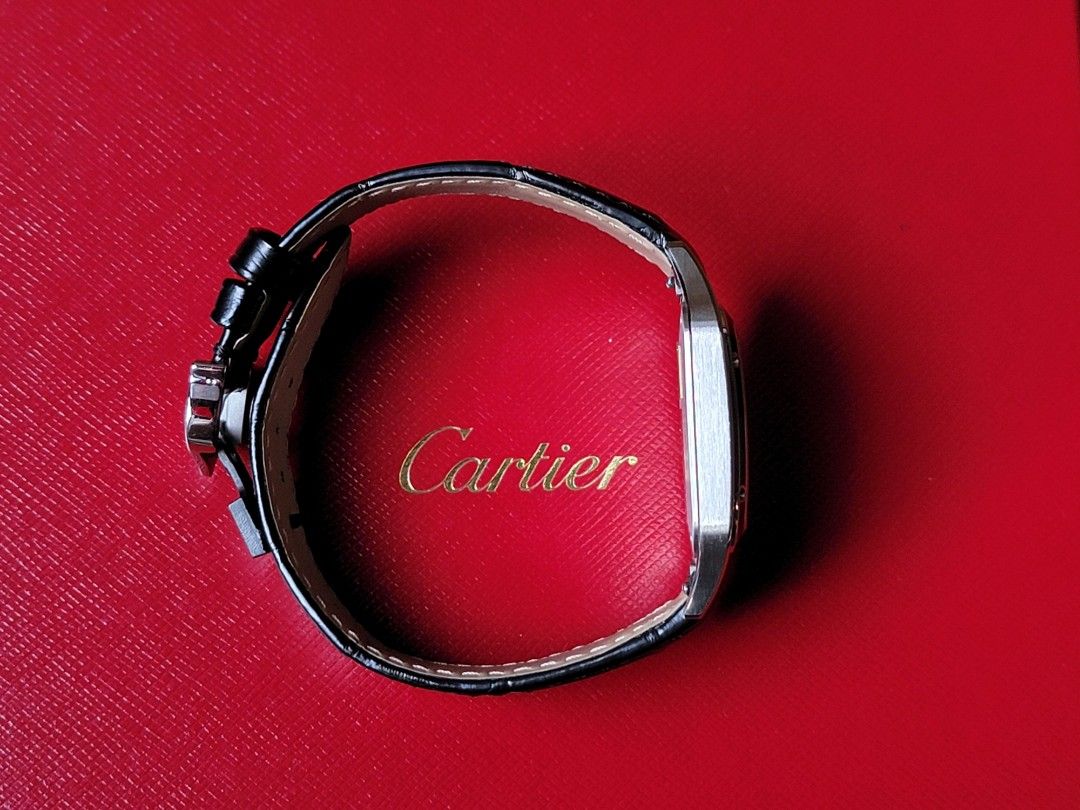 Brand New Cartier Santos Dumont Black Lacquer WSSA0046, 名牌, 手錶
