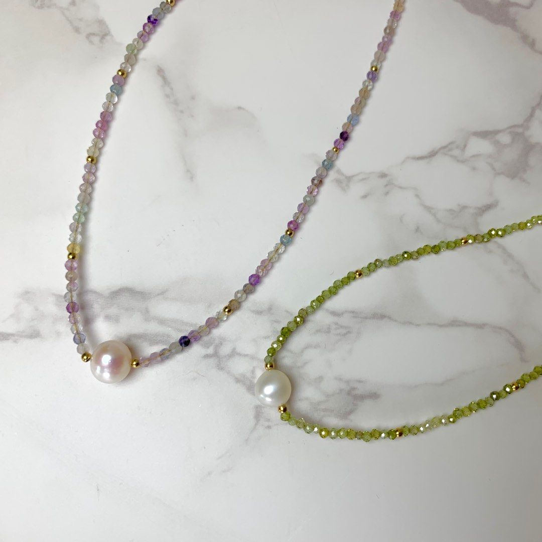 Genuine on sale stone necklaces