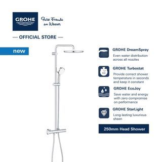 Brand new GROHE Tempesta Cosmopolitan 250 Shower System with Thermostatic Shower Mixer