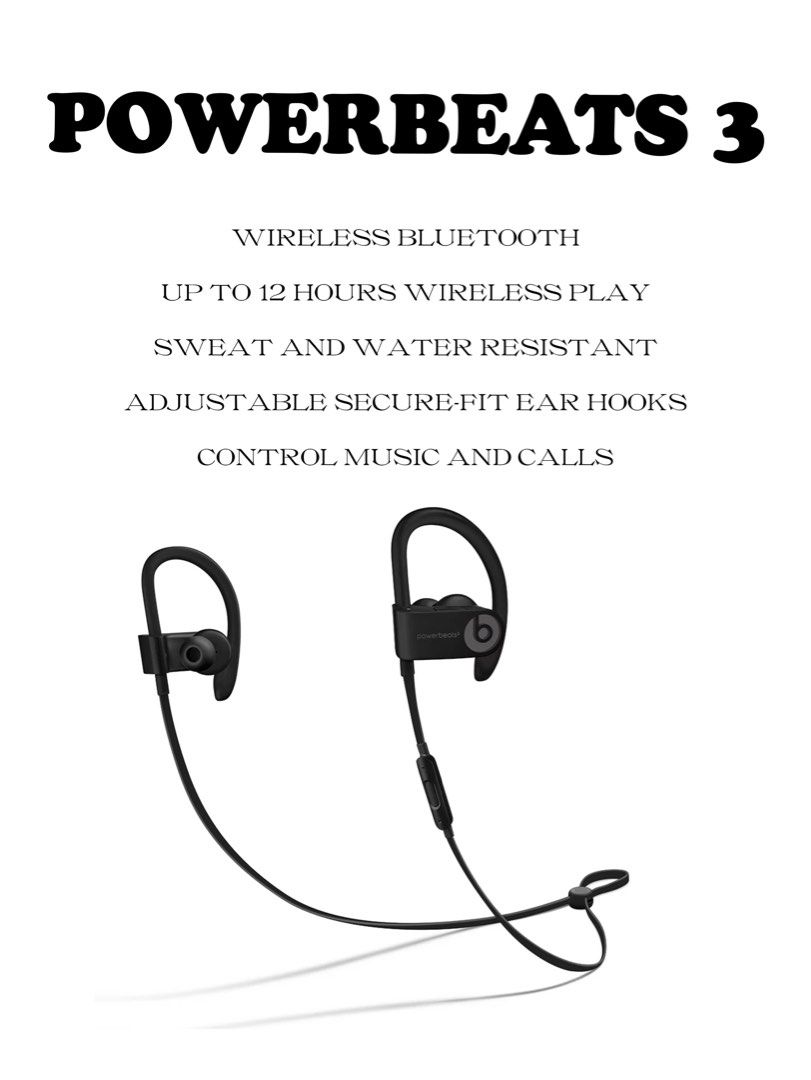 Powerbeats 3 water resistant top