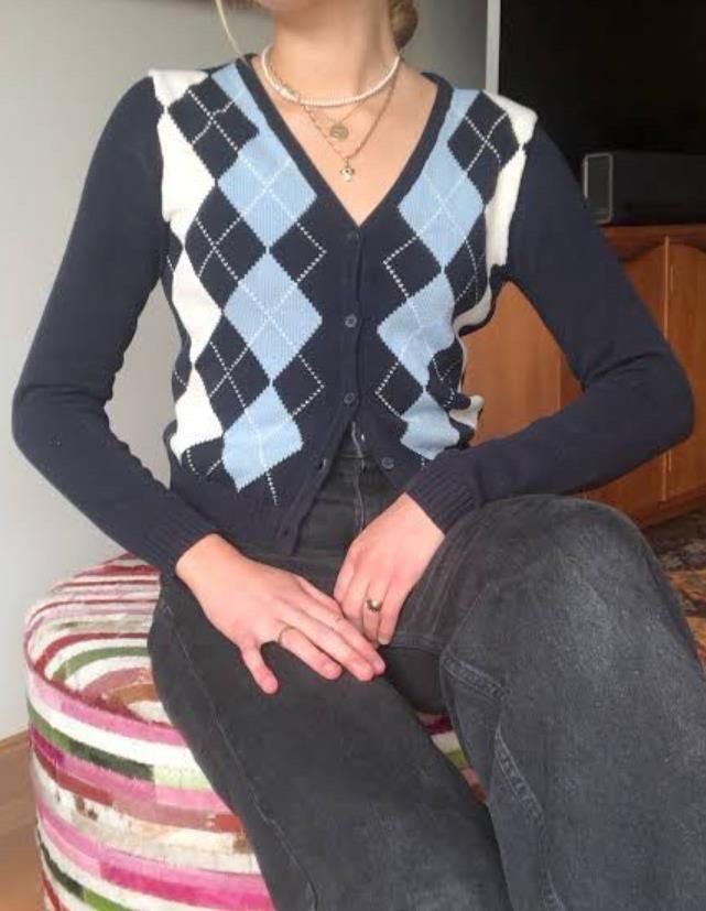 Brandy Inspired Argyle Sweater, Women's Fashion, Tops, Longsleeves on