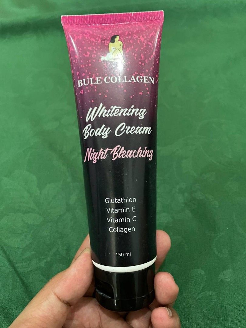 Bule collagen whitening body cream night bleaching on Carousell