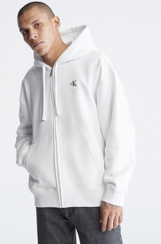 Calvin Klein Full Zip Hoodie Women s Fashion Coats Jackets and Outerwear on Carousell