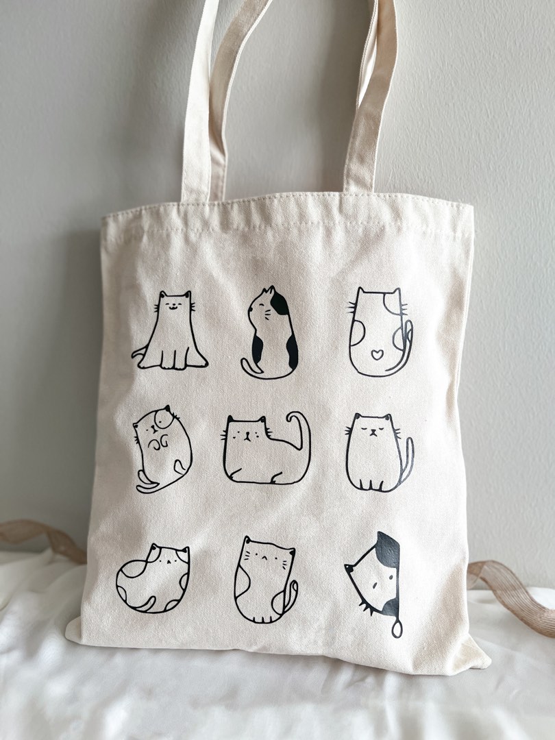 Canvas Tote Bag Cat Series Women s Fashion Bags Wallets