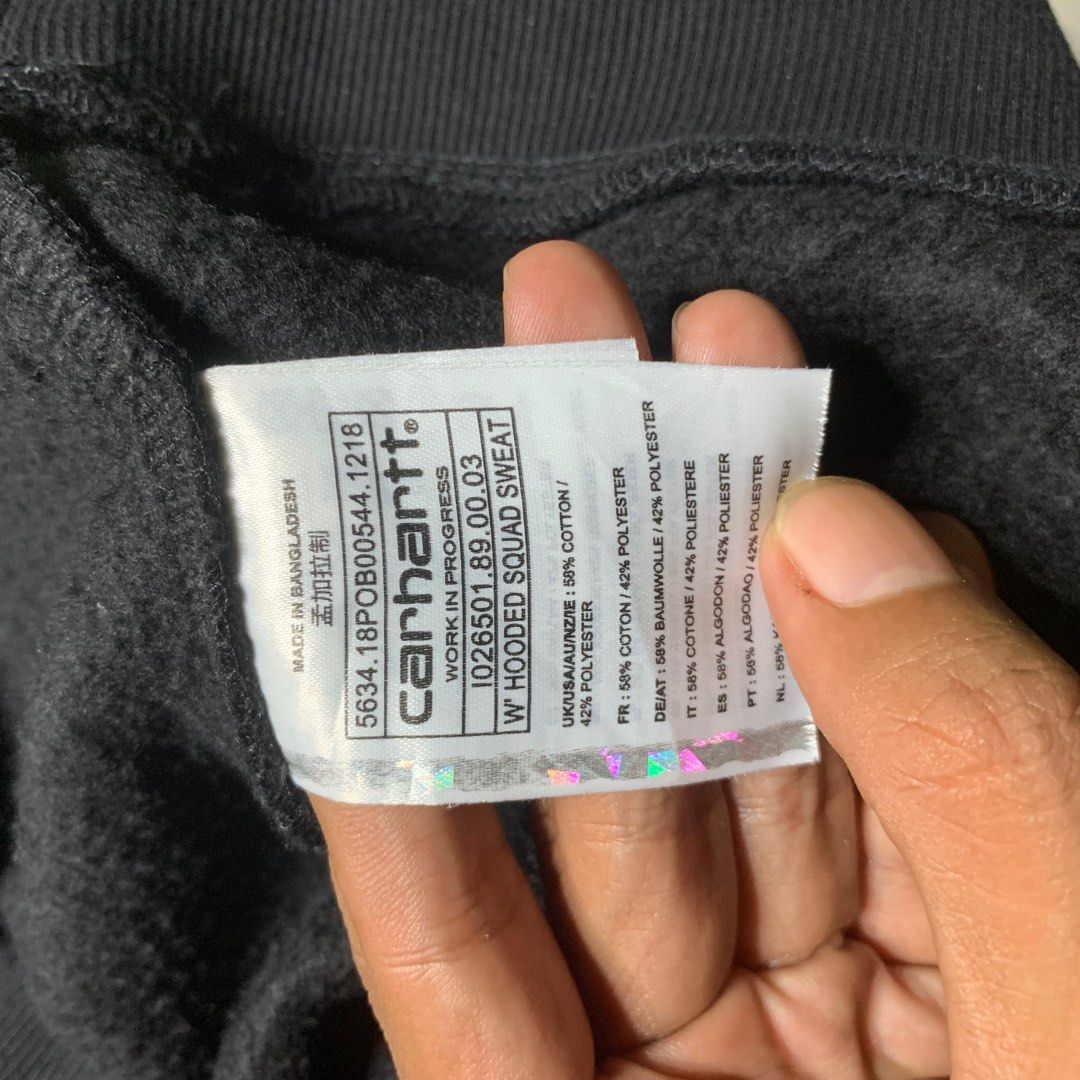 Carhartt Small Logo Hoodie Fesyen Pria Pakaian Baju Luaran di