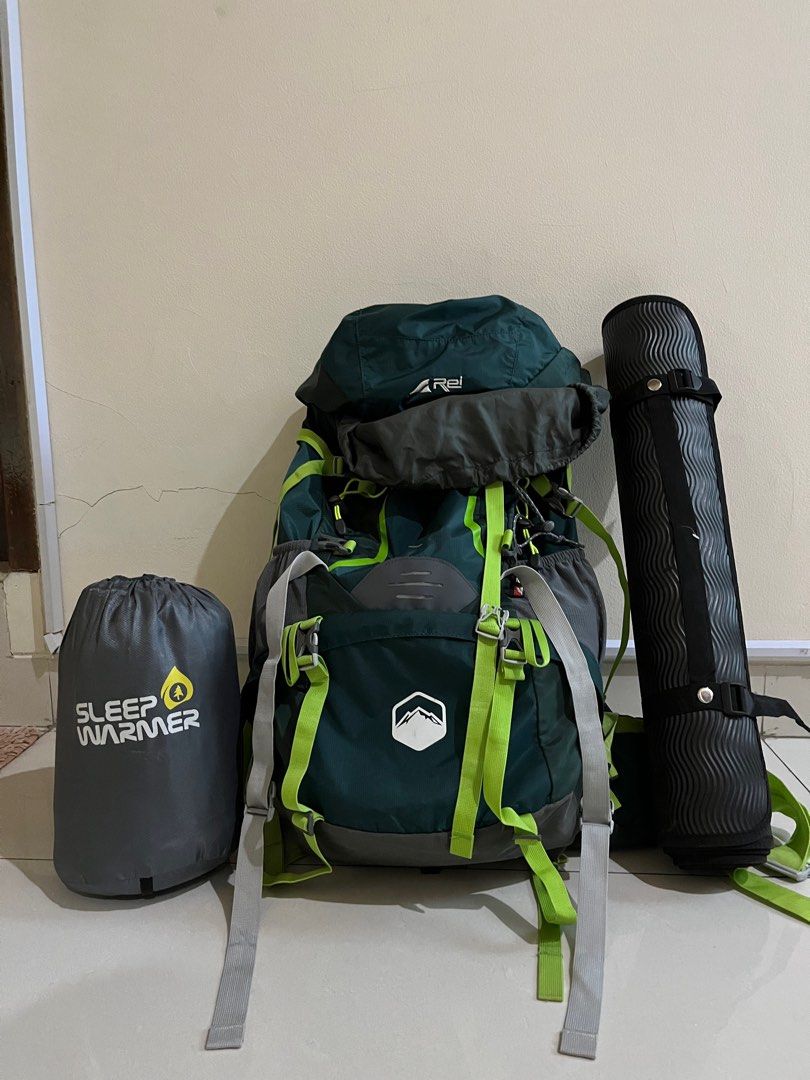 Carrier Rei Merapi 65L Tas Gunung Rei Original + FREE Matras, Olah Raga