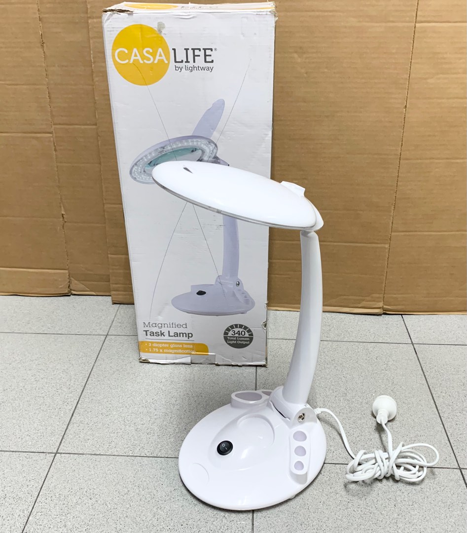 Casa Life Magnified Task Lamp, Magnifying