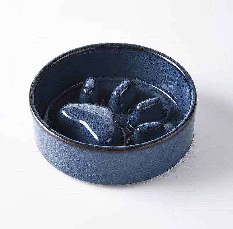 Ceramic slow feeder bowl, Pet Supplies, Homes & Other Pet Accessories
