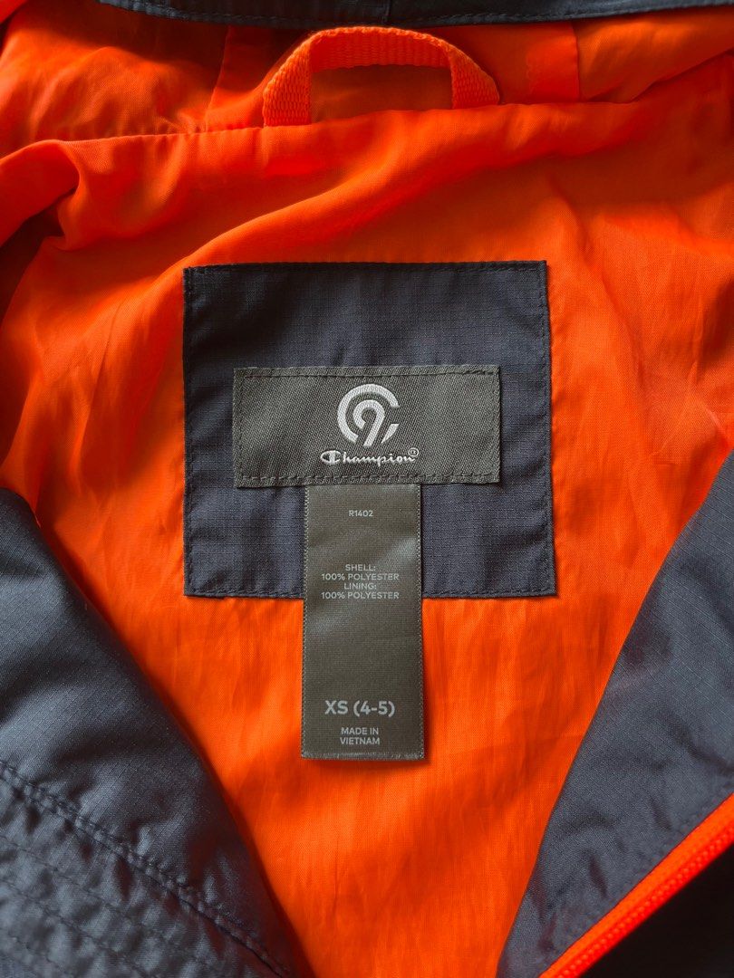 Champion orange logo shell jacket outlet