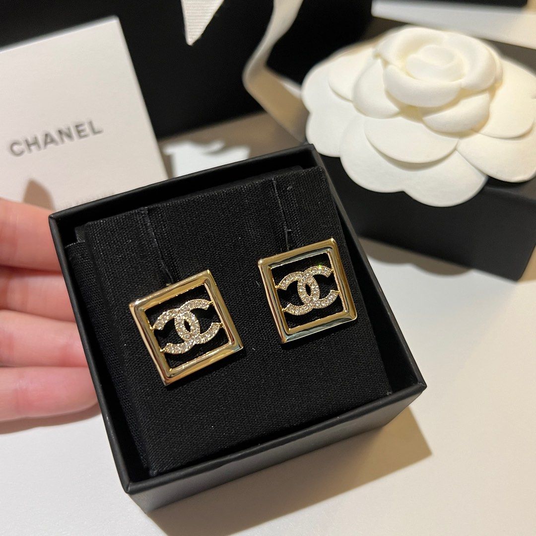 Chanel sales square earrings