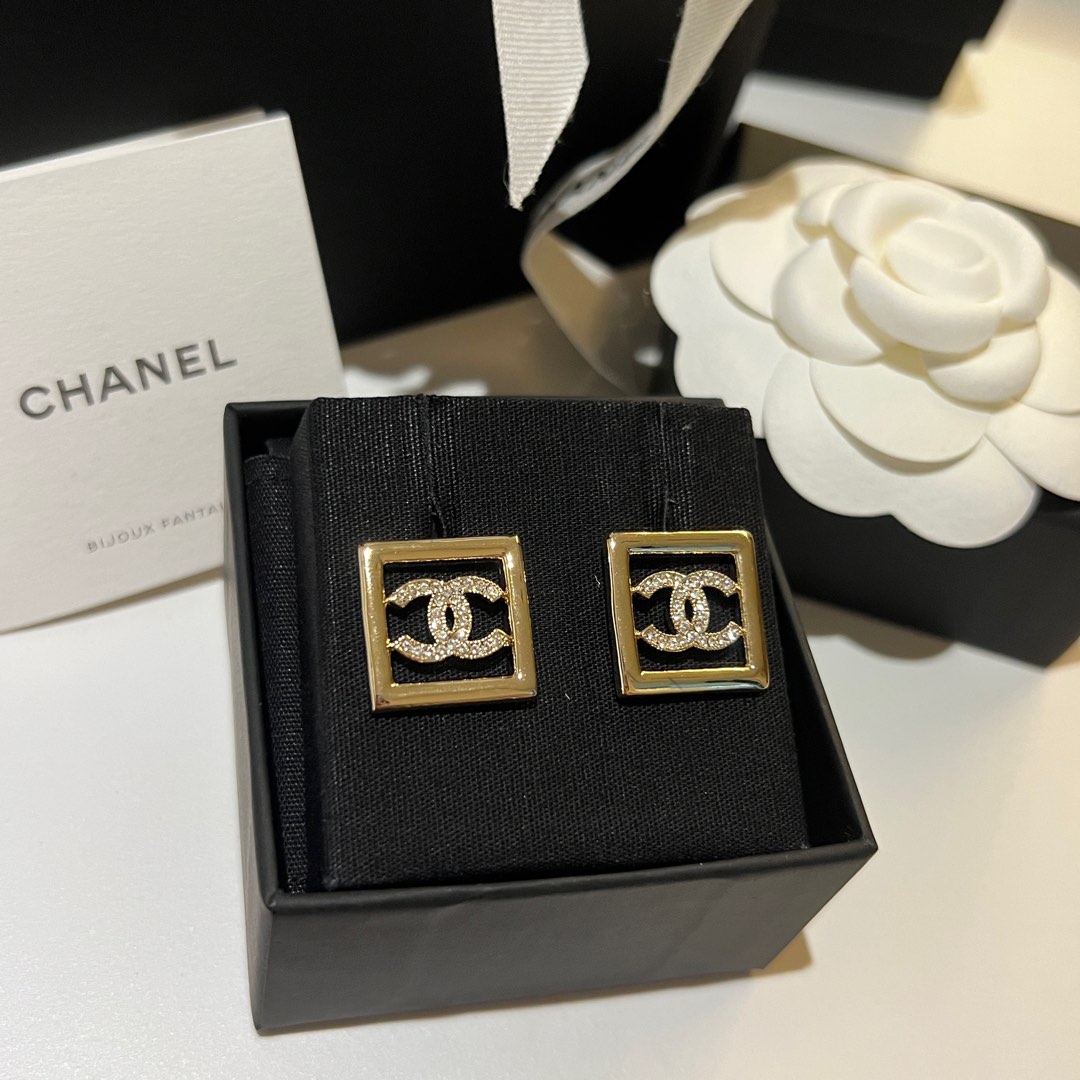 Chanel on sale square earrings