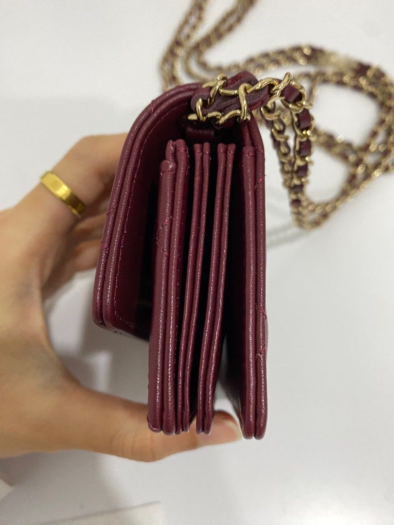 Chanel VIP Gift Mini Flap in Maroon