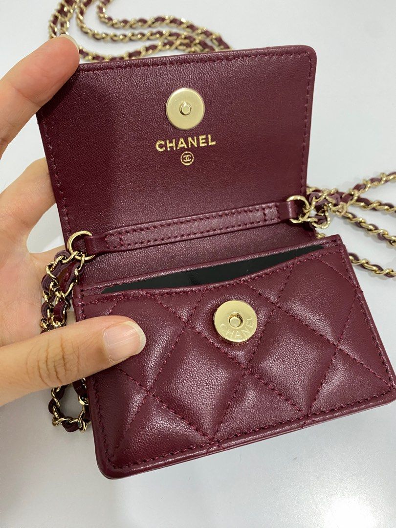 Chanel VIP Gift Mini Flap in Maroon