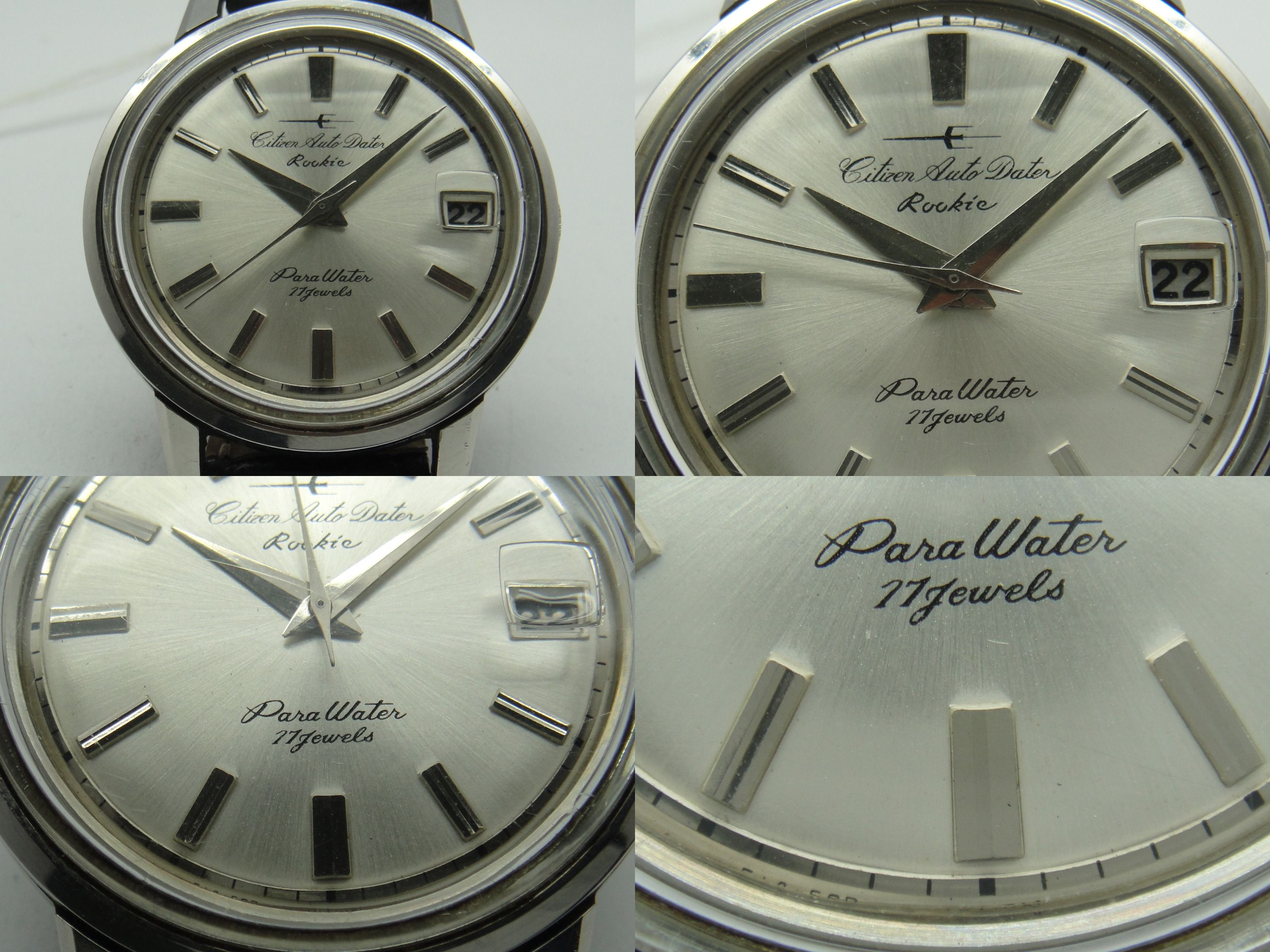 CITIZEN AUTO DATER ROOKIE PARA WATER 17 JEWELS AUTOMATIC 1963's