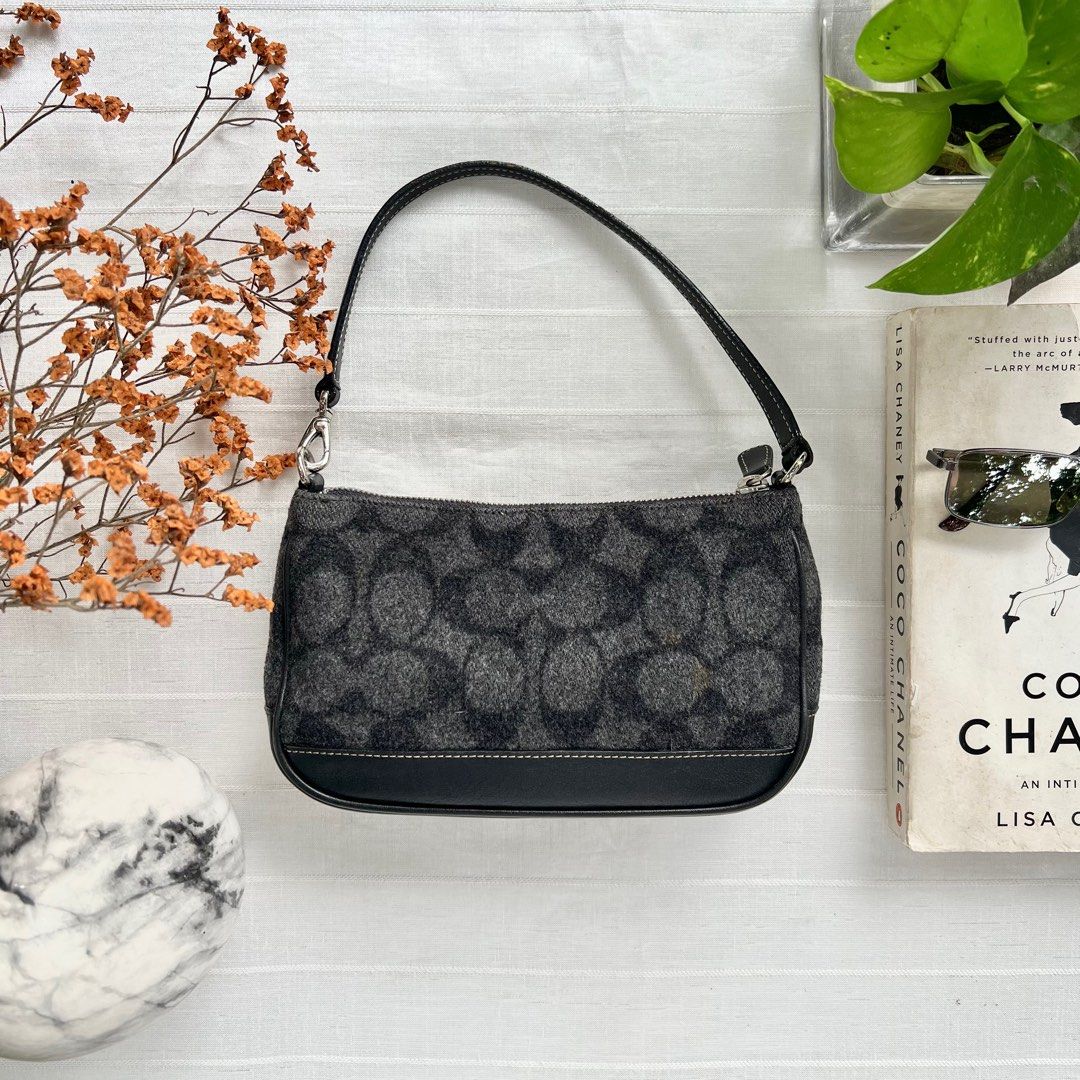 Coach black and grey purse store