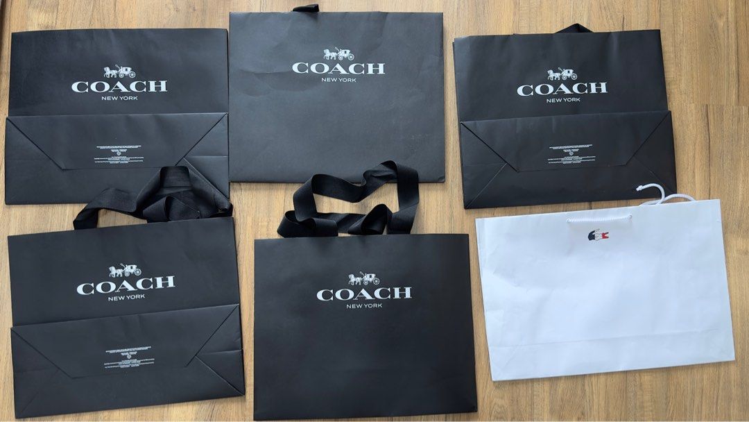 Coach paper bag hotsell for sale