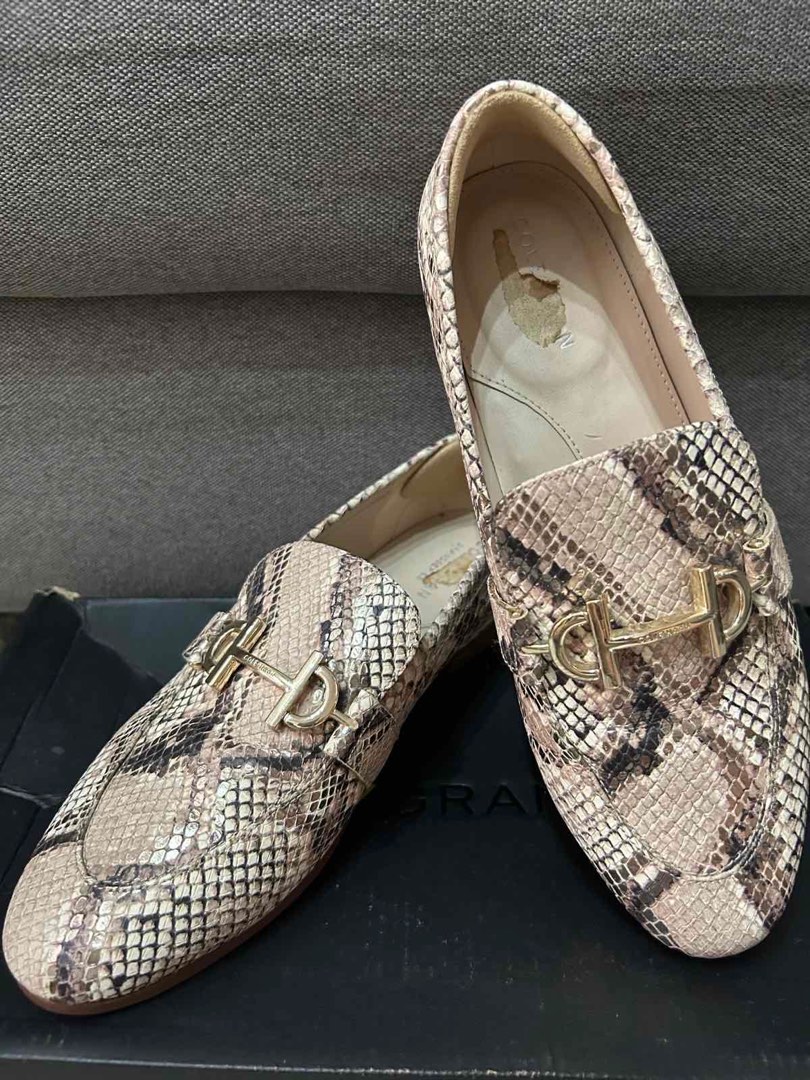 Cole Haan Snake Skin Loafers Women s Fashion Footwear Loafers