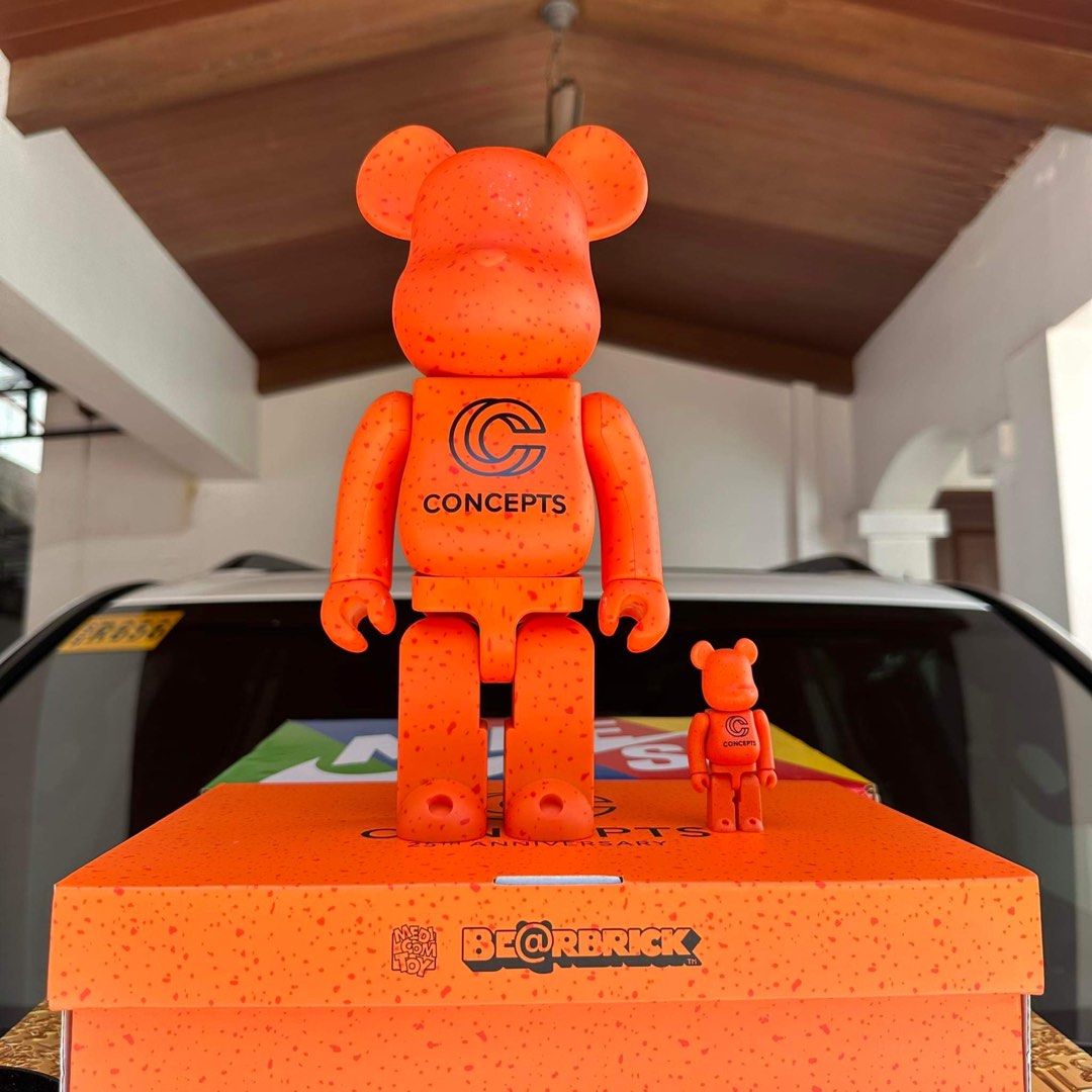 Bearbrick x Concepts Orange Lobster 100% & 400% Set - US