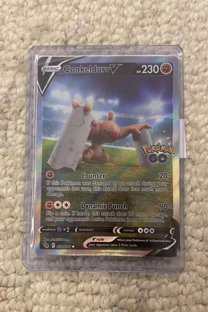 Conkeldurr V (authentic Pokmon card), Hobbies & Toys, Memorabilia &  Collectibles, Vintage Collectibles on Carousell