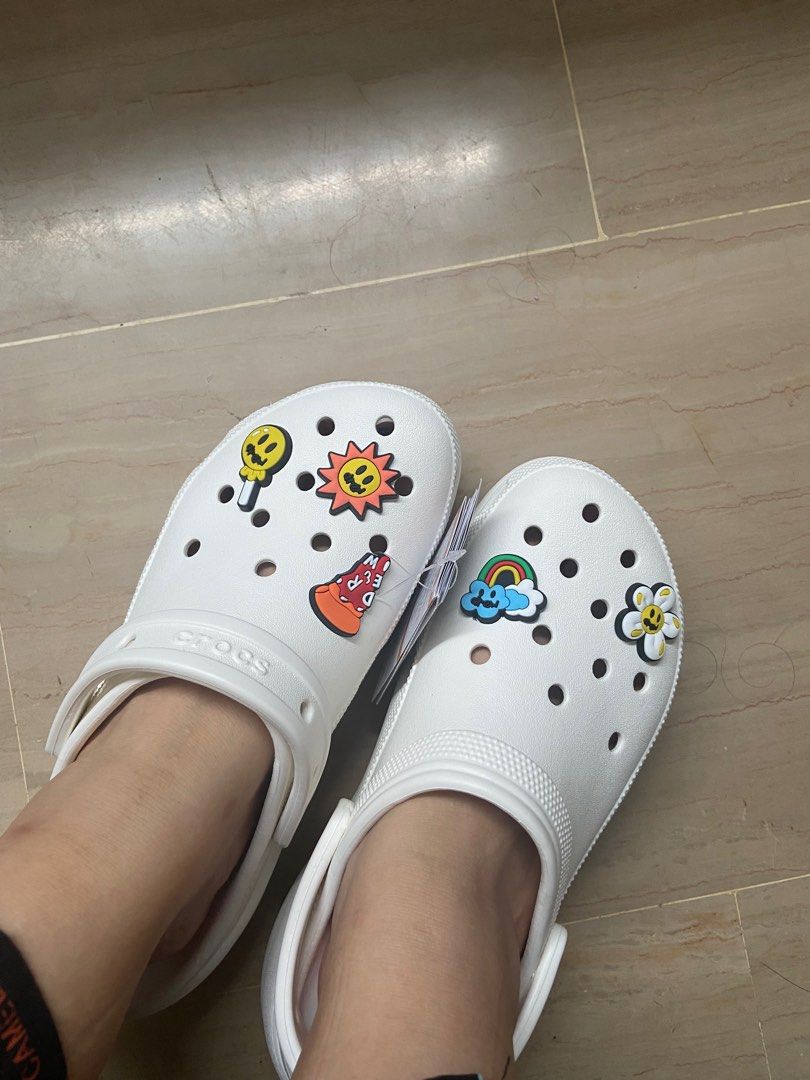Crocs Classic clog platform White