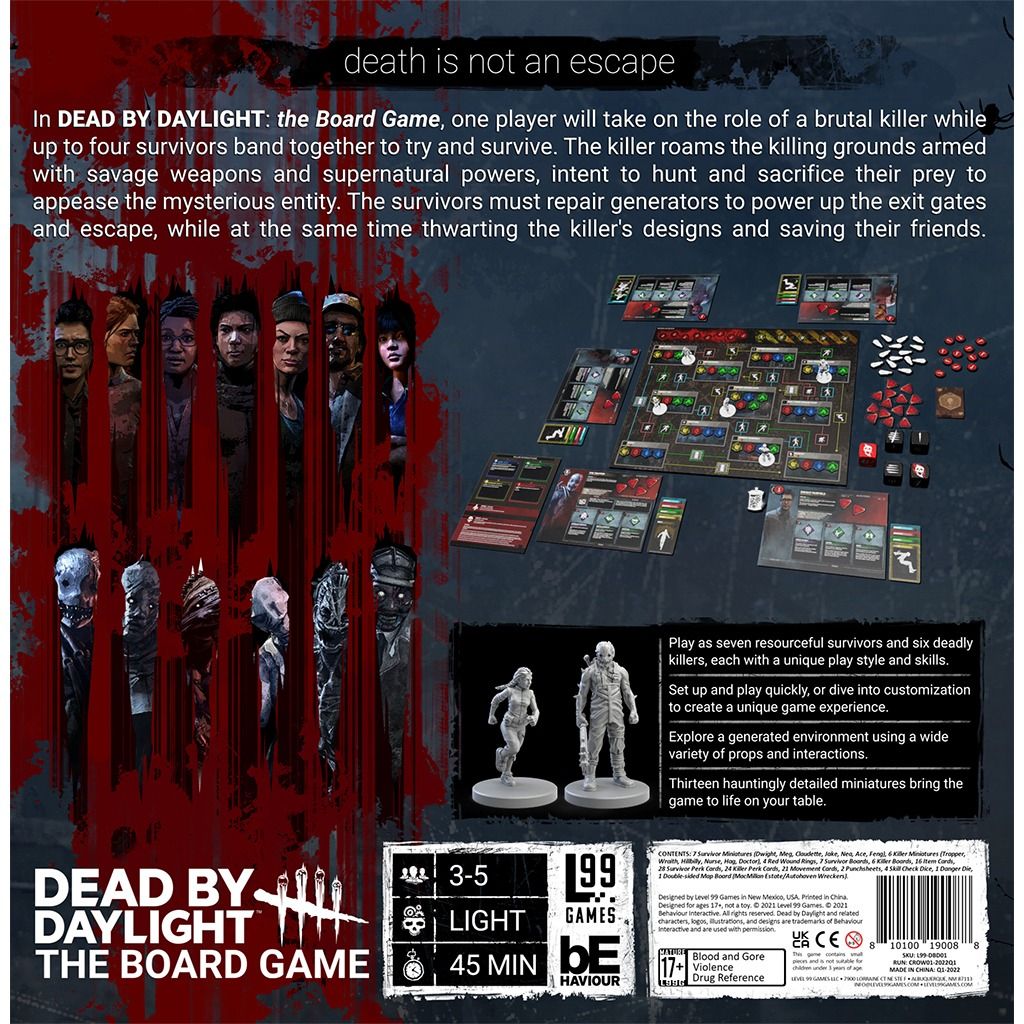Dead by Daylight The Board Game (Original) Horror Strategy game by Level 99, Hobbies & Toys