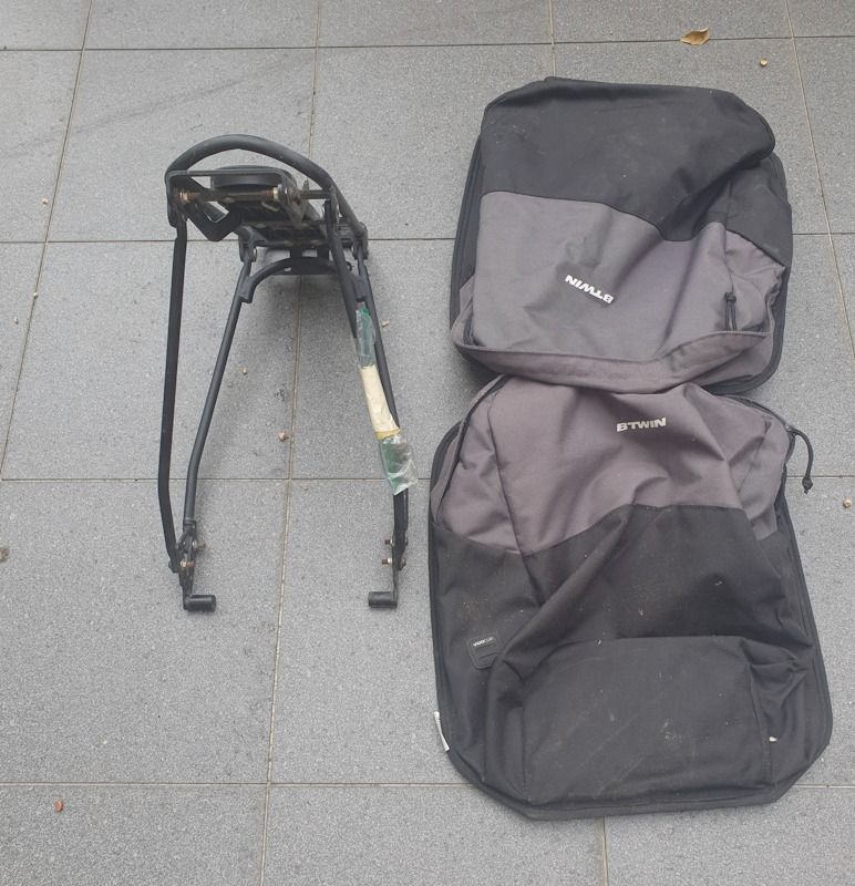 Decathlon Rack and Soft Panniers Sports Equipment Bicycles