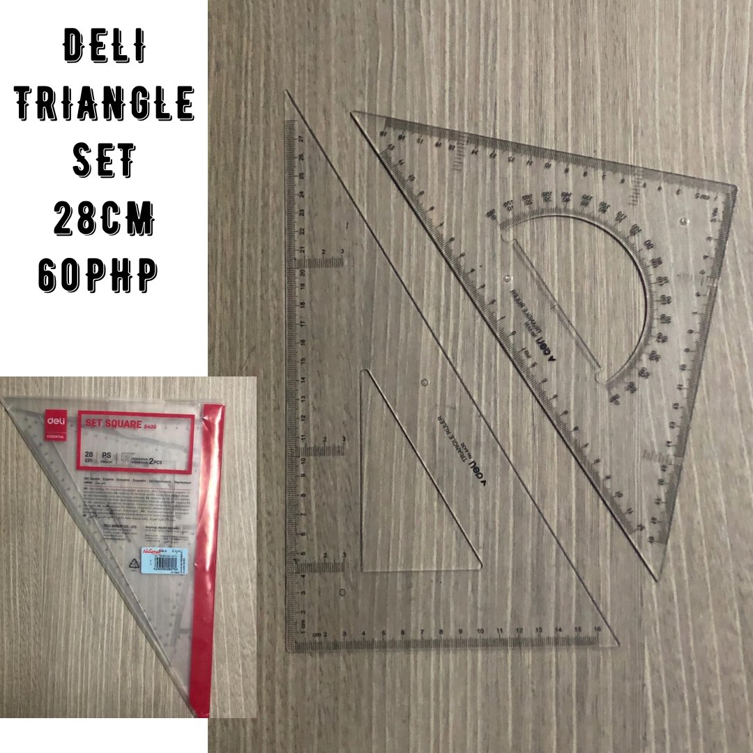 DELI Triangle Set 28cm preloved on Carousell