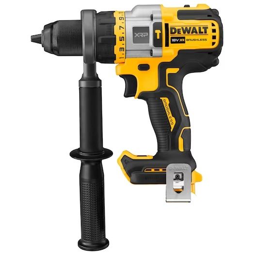 Dewalt DCD999N 20V Flexvolt Cordless Brushless Hammer Drill 13mm (Bare Tool) (Category: Construction Tools & Equipment) located in Quezon City. Submitted by vertexpowertools (Listing ID 1240870491, Image 3). Description: Bare Tool- Battery and Charger not yet included Specifications: • Voltage: 20V Max • No-load Speed: 1st Gear: 0-450/500 | 2nd Gear: 0-1,300/1,500 | 3rd Gear: 0-2,000/2,250 • Impact Rate: 1st Gear: 0-8,500 | 2nd Gear: 0-25,500 | 3