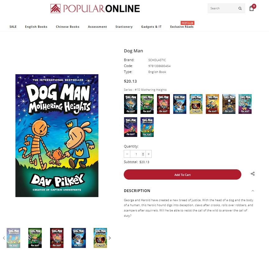 Dog Man Mothering Heights, Hobbies & Toys, Books & Magazines, Comics