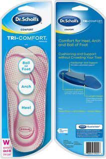 Dr. Scholl's Tri-Comfort Insoles - for Heel, Arch Support and Ball of Foot with Targeted Cushioning