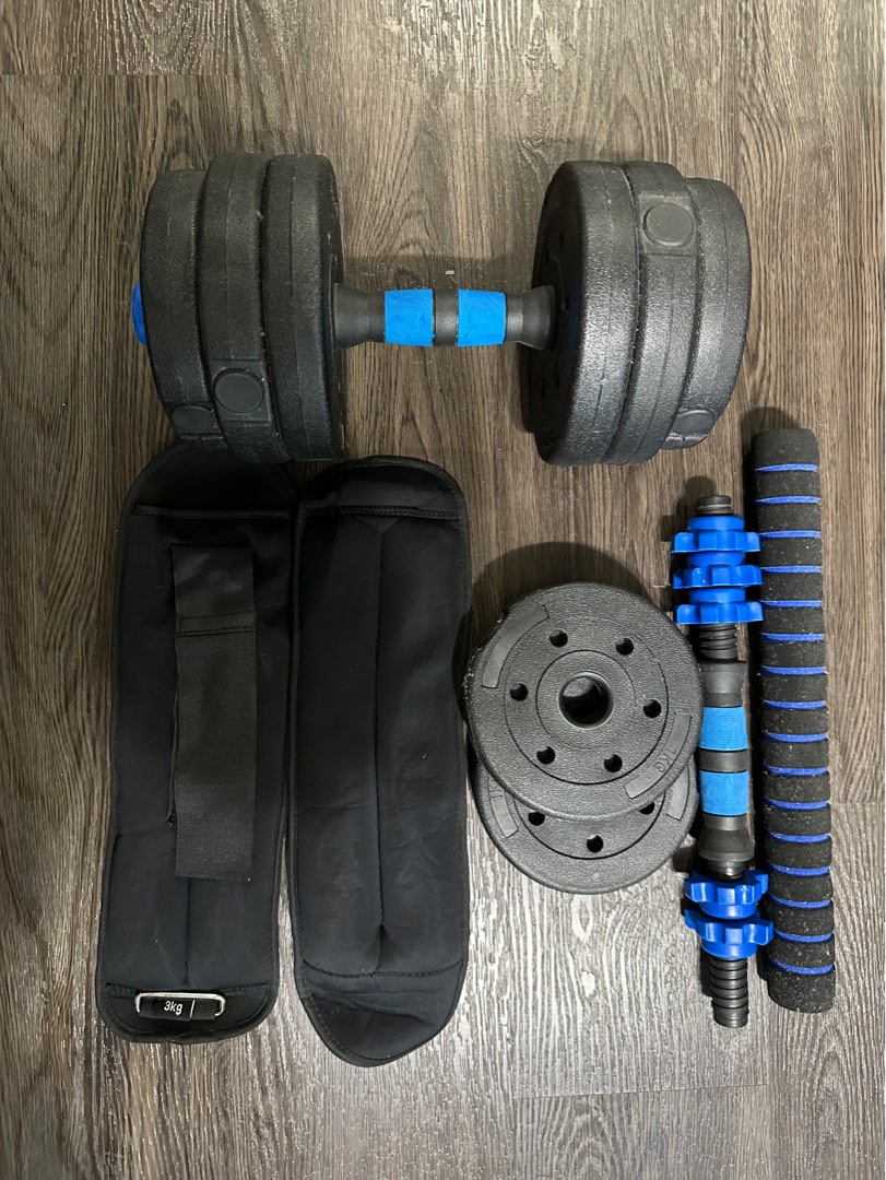 Dumbbells Set and Ankle weights, Sports Equipment, Exercise & Fitness