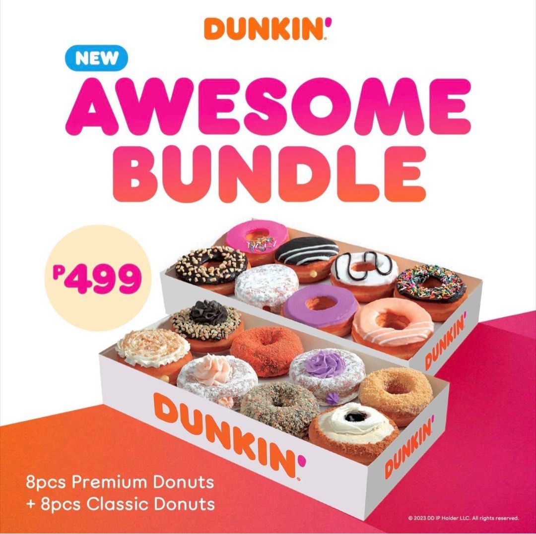 DISCOUNTED Dunkin Donut Famous and Awesome bundles Food Drinks