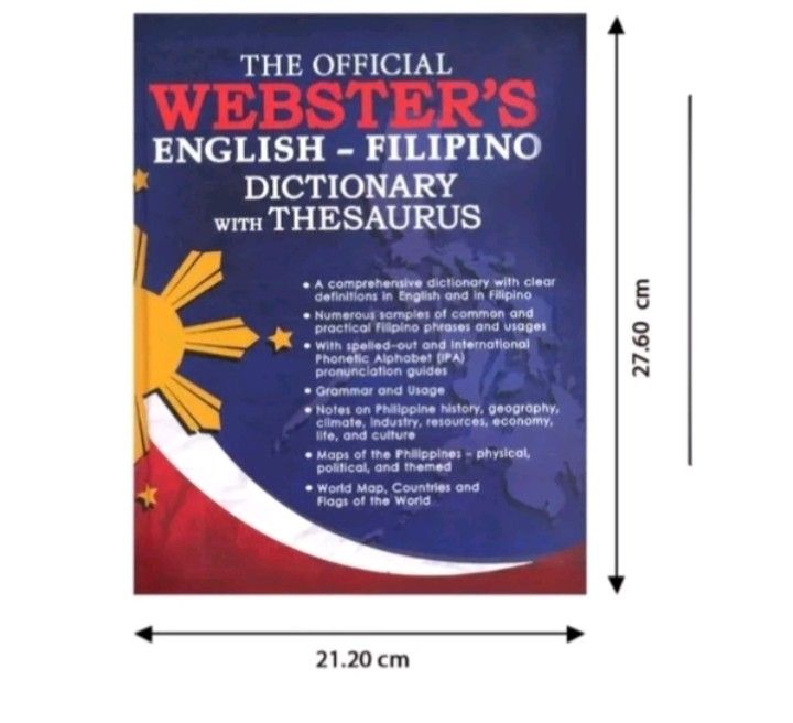 English Filipino Dictionary with Thesaurus, Hobbies & Toys, Books
