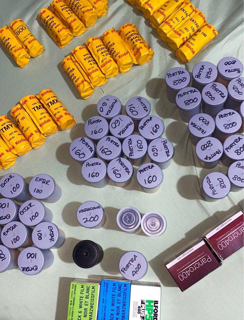 (EXP 120 AND 35MM FILM ROLLS) (Category: Cameras) located in Quezon. Submitted by rinatsky (Listing ID 1240918938, Image 1). Description: (EXP 120 AND 35MM FILM ROLLS) ALL FILMS ARE COLD-STORED PROPERLY 120MM FILM ROLLS: - new portra 160 (08/2017) 4pcs - 600 each - new portra 400 (08/2017) 6pcs - 650 each - portra 800 (06/2017) 1pc - 650 each - portra 800 (12/2004) 1pc - 600 each - tmax 100 (02/2017) 2pcs - 500 each - 400 tmy-2 iso 400 (02/2017) 