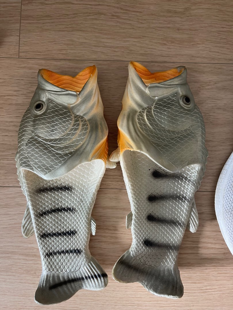 fish slides fish slippers Men s Fashion Footwear Sneakers on