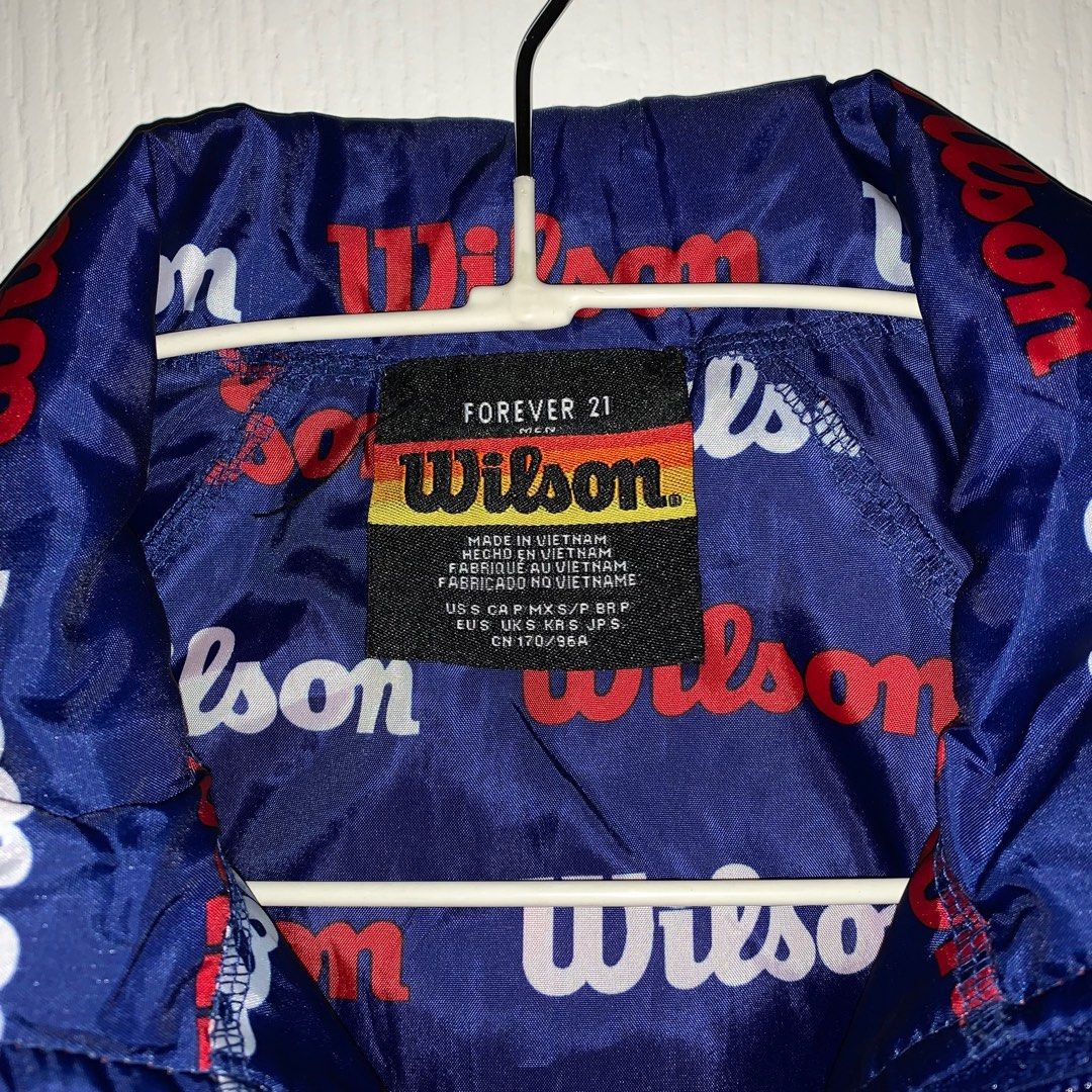Wilson By Forever 21 Mens Pullover Jacket Hooded M Retro Throwback  Windbreaker