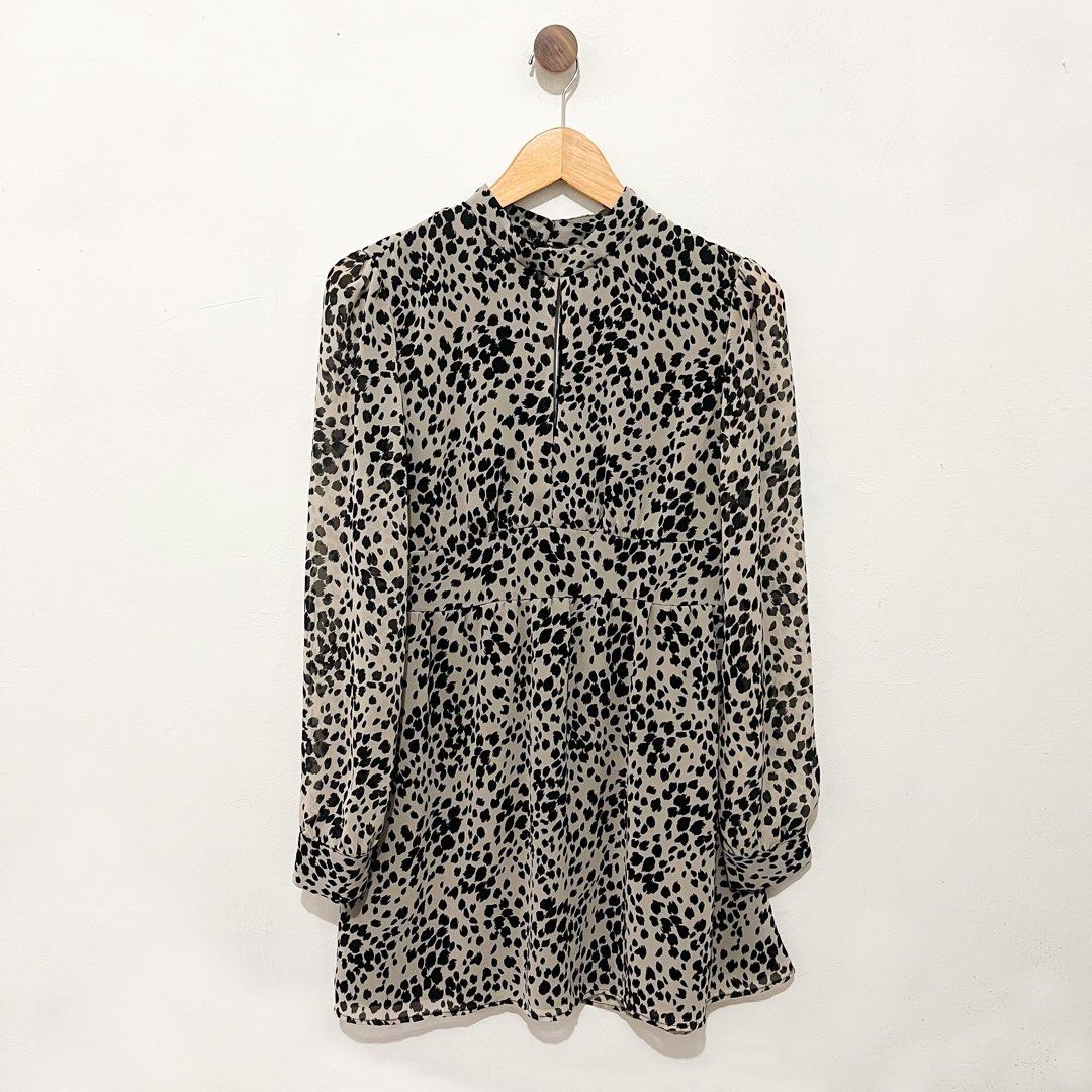 forever 21 leopard blouse