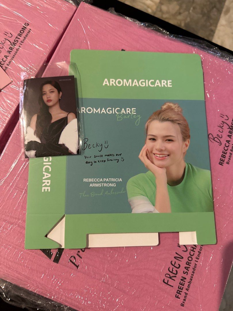FREENBECKY Aromagicare gift box & photo card bundle (Category: Events Tickets) located in Pasig City. Submitted by ptyfsl (Listing ID 1240848908, Image 3). Description: Photo card & fanmeet box Premium quality aromagicare box with dedication.