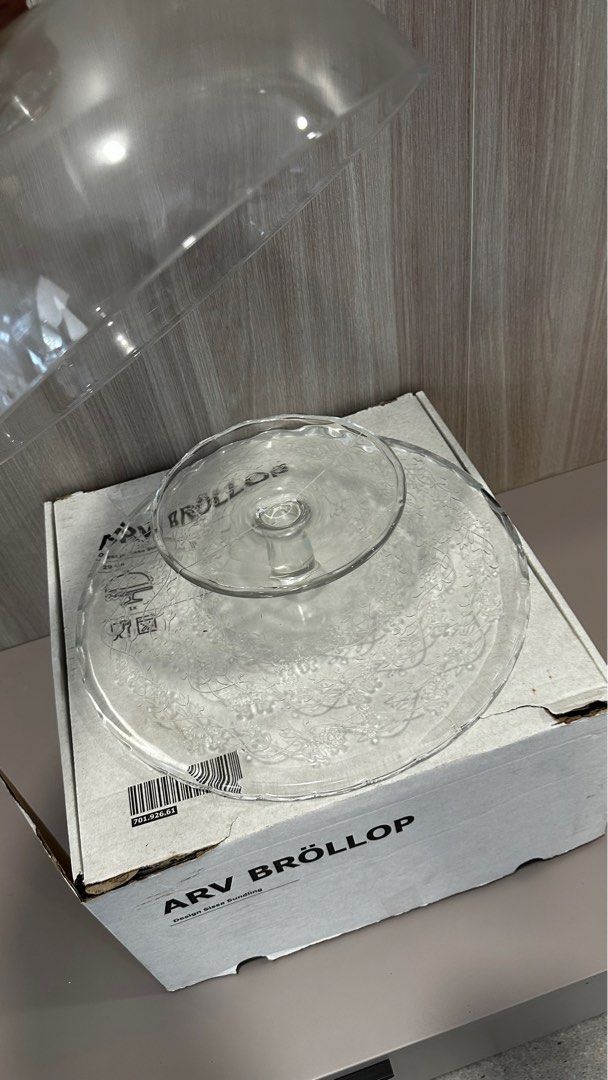 IKEA GLASS CAKE STAND, Furniture & Home Living, Kitchenware & Tableware
