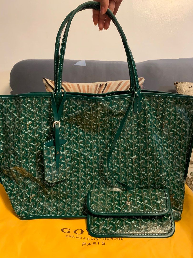 Anjou leather tote Goyard Green in Leather - 36379439