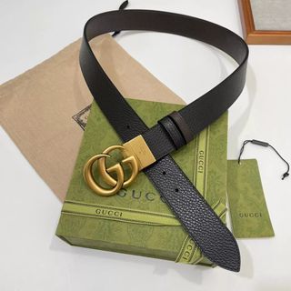 Gucci Black GG Imprime Coated Canvas Interlocking G Belt Size 80CM Gucci
