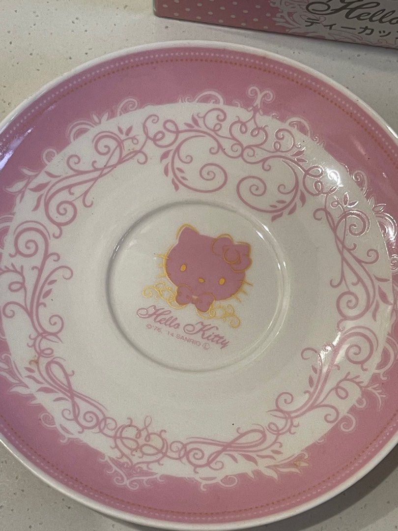 Hello Kitty Tea cup & saucer (Category: Coffee & Tea Tableware) located in Singapore. Submitted by seahan (Listing ID 1240887145, Image 3). Description: Brand new in box 2 pink and 1 green 1 for $20 3 for $45 Self collect at hillview .