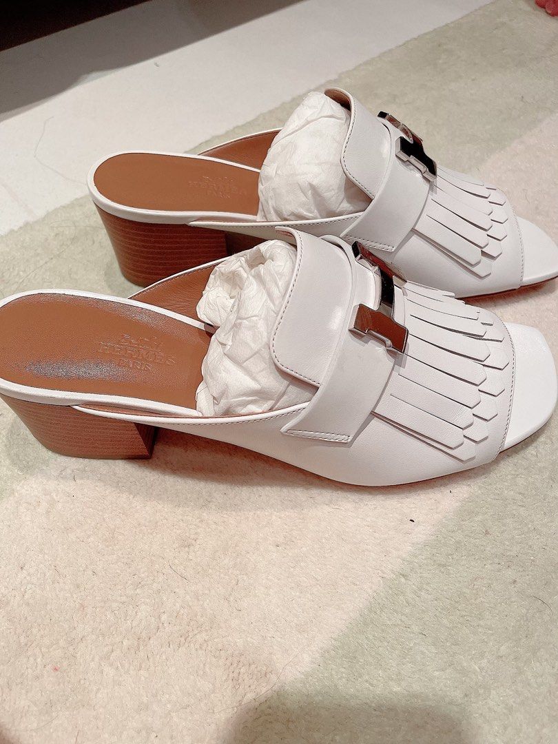 Hermes Alma Sandal White Brand New Authentic From Boutique, Luxury, Sneakers  u0026 Footwear on Carousell