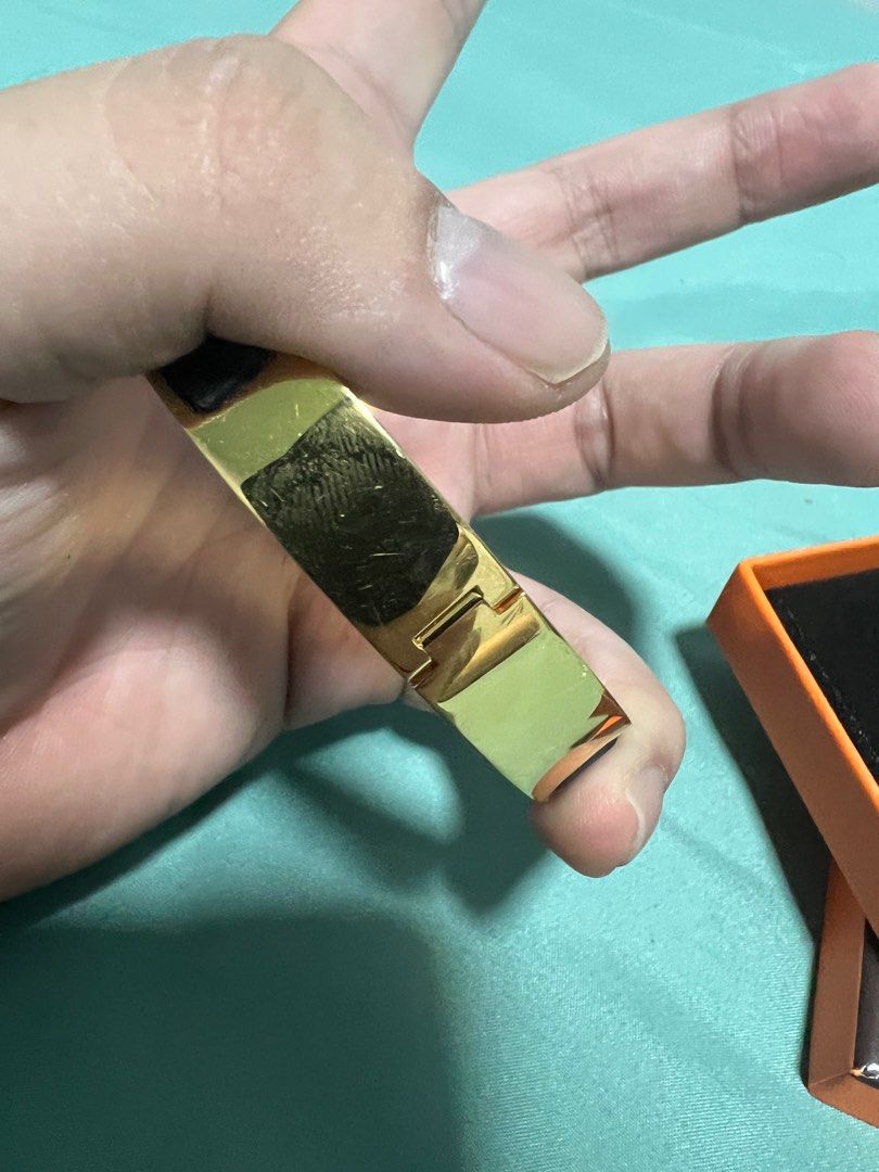 Hermes H Clip Bracelet, Luxury, Accessories on Carousell