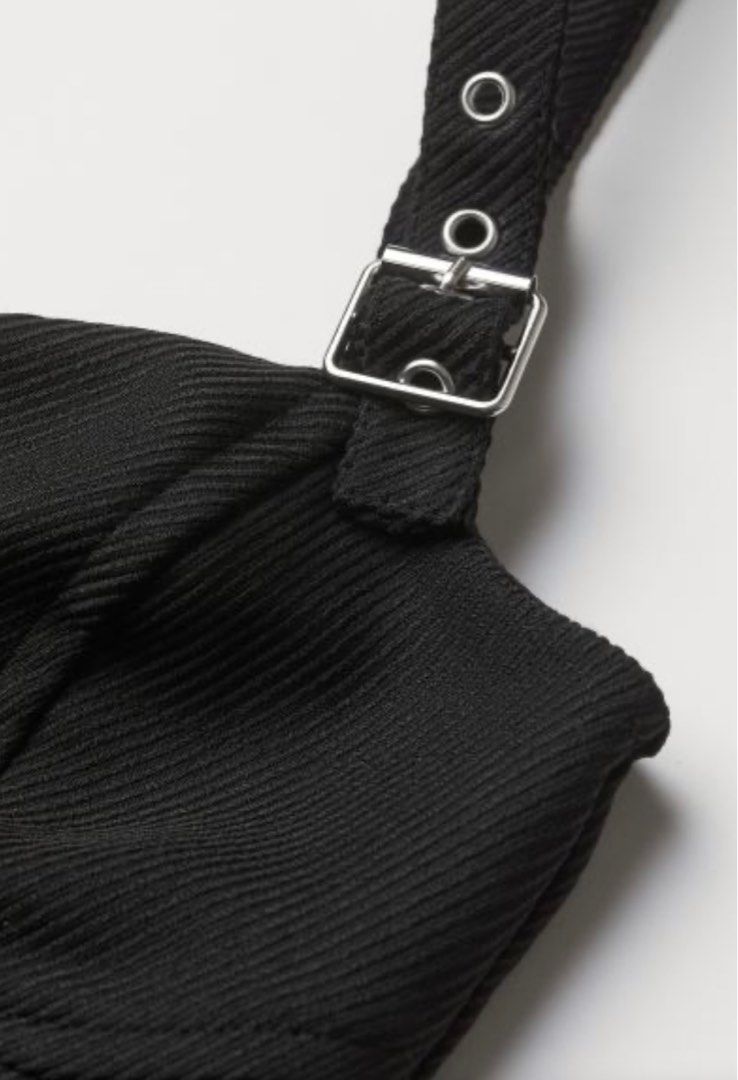H&M Black Buckle-detail bralette, Women's Fashion, Tops, Sleeveless on  Carousell
