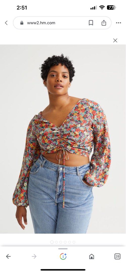 H&m crepe on sale top