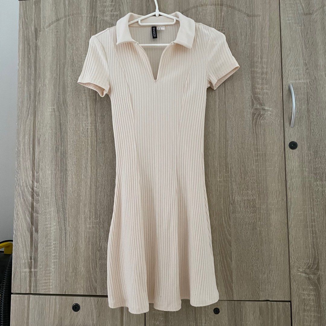 H&M Ribbed Collar Dress, Women's Fashion, Dresses & Sets, Dresses on  Carousell